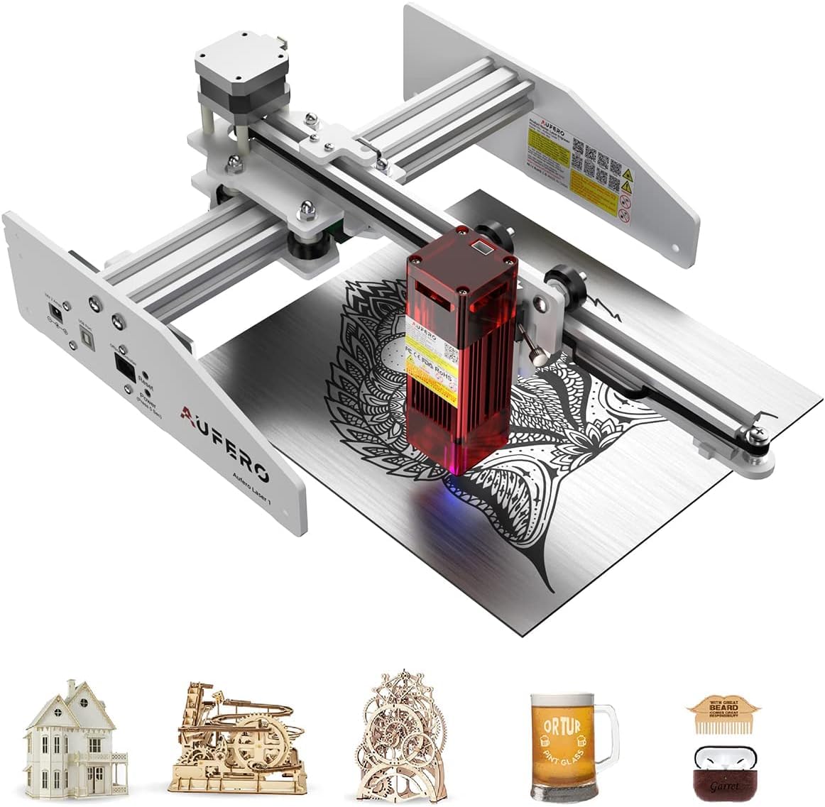 AUFERO Laser 1 レーザー彫刻機・加工機 LU2-4-SF Amazon.com: Aufero Laser 1 Laser Engraver, 5W Diode Short